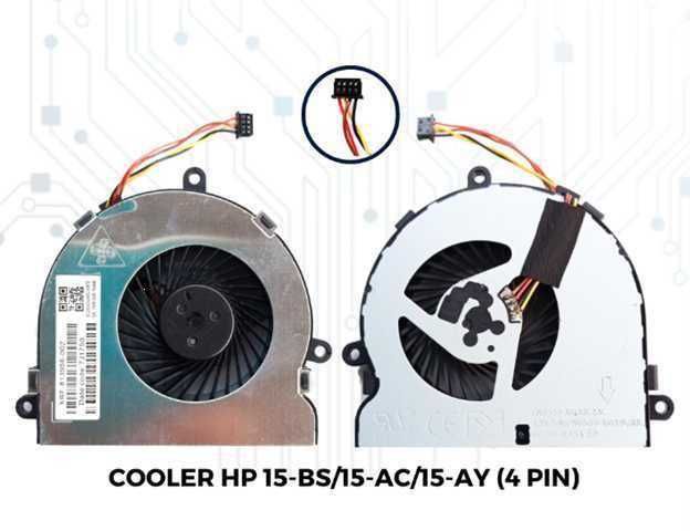 FAN / COOLER / VENTILADOR PARA LAPTOP HP 15-BS / 15-AC / 15-AY / 15-AF / 15-BA / 250 255 G4 ( 4 PINES )
