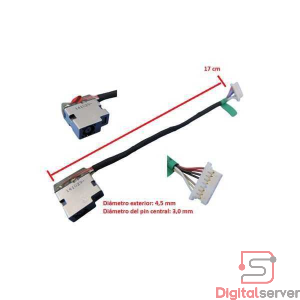 PIN DE CARGA PARA HP 14-Z050SA / HP PAVILION 14-Z / 754734-FD1 / 754734-SD1 / 4.5×3.0MM / 19 CM / 8 PINES / C7