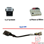 PIN DE CARGA DC JACK PARA LAPTOP DELL LATITUDE E5550 / TIPO 7.4×5.0 MM / 5 PINES / 6 CM / C7