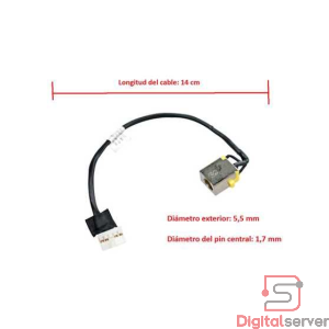 PIN DE CARGA LAPTOP ACER 3820 / 3820T / 3820G / 3820TG / 3820TZ / S3-471 / S3-471G / V5-431 / V5-471 / V5-531 / V5-571 / 5.5×1.7 MM / 18 CM /  C7