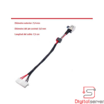 PIN DE CARGA DC JACK PARA LAPTOP DELL INSPIRON 17 7578 / TIPO 4.5×3.0 MM / 13 CM / 6 PINES / 5 HILOS / C7