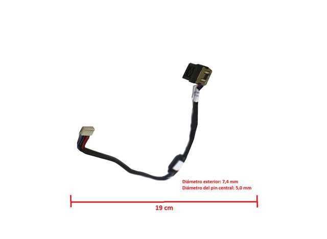 PIN DE CARGA PARA DELL LATITUDE E6530 / E6540 / PRECISION M2800 / 7.4×5.0 MM / 14.5 CM / 5 PINES / C7