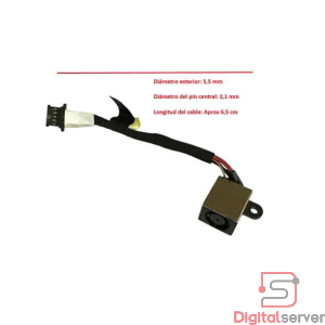 PIN DE CARGA PARA LAPTOP DELL LATITUDE 11 3120 / TIPO 4.5×3.0 MM / 7 CM / 5 PINES / C7