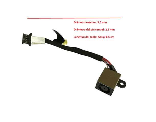 PIN DE CARGA PARA LAPTOP DELL LATITUDE 11 3120 / TIPO 4.5×3.0 MM / 7 CM / 5 PINES / C7