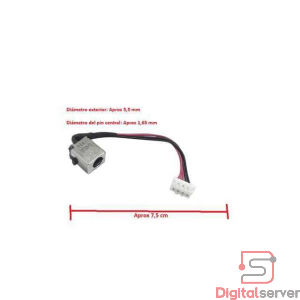 PIN DE CARGA PARA ACER ES1-523 / ES1-533 / ES1-572 / ES1-732 / 5.5×1.7 MM / 4 PINES / 6.5 CM / C7