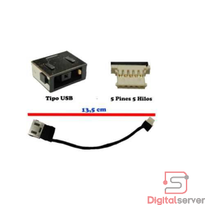PIN DE CARGA PARA LAPTOP LENOVO V110-15IAP / V110-15ISK / V110-15IKB / V110-15AST / V110-14 / V310-15 / 4.0×1.7 MM / 17.8 CM / 5 PINES / 75C7