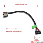 PIN DE CARGA LAPTOP HP PAVILION GAMING 15-DK / 15-DK000 / 15-DK0005ns / 15-DK0016ns / 15T-DK SERIES / 4.5×3.0 MM / 12 PINES / 14 CM /  /C7