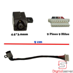 PIN DE CARGA PARA LAPTOP DELL INSPIRON 15 7580 / 7590 / 7591 / VOSTRO 15 7590 / TIPO 4.5×3.0 MM / 10 CM / 9 PINES /C7