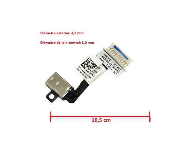 Pin de carga Dell Inspiron 7500 / Inspiron 7501 / XPS 15 9500 / XPS 17 9700 / Precision 5550 / Precision 5750 / 4.5×3.0 MM / 10 PINES / 5 CM / C7