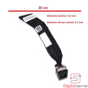 PIN DE CARGA PARA LAPTOP DELL G15 5510 / G15 5511 / G15 5515 / G15 5520 / ALIENWARE M15 R5 / M15 R6 / M15 R7 / TIPO 5.5×2.5 MM / 13 PINES / C7