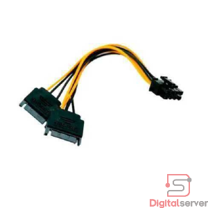 CABLE DE PODER PCI-E 8 PINES A DOBLE SATA / ADAPTADOR DE ENERGÍA TARJETA GRÁFICA / 20CM