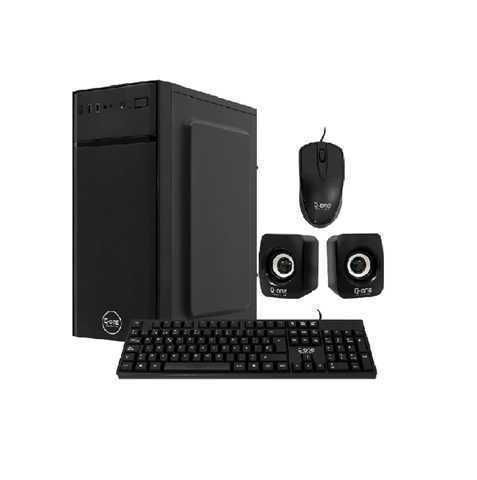 COMBO CASE Q-ONE C6016 / FUENTE 250W / TECLADO / MOUSE / PARLANTES / 2 USB / ATX / COLOR NEGRO