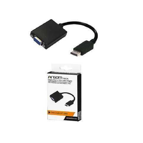 CONVERTIDOR ADAPTADOR ARGOM RG-CB-0056 DISPLAYPORT MACHO A VGA HEMBRA - 15 CMS