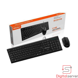 COMBO TECLADO Y MOUSE MEETION C100 / CABLE 1.5M / USB / COLOR NEGRO 