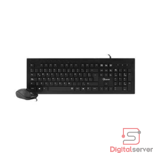 COMBO DE TECLADO Y MOUSE QUASAD QC-4400U / USB / ALAMBRICO / CON CABLE 1.5 METRO / COLOR NEGRO