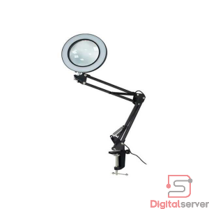 LUPA CON LAMPARA LED DE MESA / BRAZO EXTENSIBLE / COLOR NEGRO