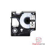 DYMO ETIQUETA D1 12MM DE ANCHO X 7METROS LETRA NEGRA SOBRE FONDO BLANCO -INCLUYE UN CASETTE DE 7M
