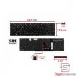 TECLADO PARA LAPTOP MSI GS66 STEALTH GE66 RAIDER GP66 / COMPATIBLE 10SD 10SF 11UH 12UH / MS-1542 / BOTON POWER / SIN FRAME / US / F4