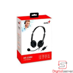 AUDÍFONOS GENIUS HS-230U / CON MICRÓFONO / USB A Y TIPO-C / PLUG AND PLAY / COLOR NEGRO