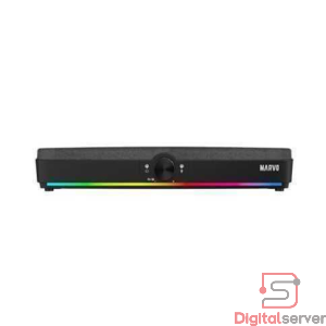PARLANTE BARRA DE SONIDO STEREO GAMING MARVO ETNA 40 SCORPION SG-286 BT V5.3 JACK 3.5 MM / RGB / 2*5W / COLOR NEGRO