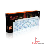 TECLADO GAMER MEETION OLLY GO MK600RD MECANICO SWITCH ROJO / CON CABLE / RETROILUMINACION AZUL / COLOR BLANCO