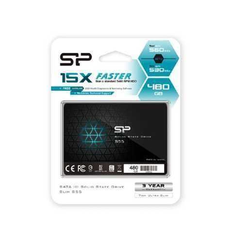 UNIDAD DE ESTADO SÓLIDO / SSD SP SILICON POWER S55 / 480GB / 2.5” / SATA III 6Gb/s / 3D NAND / 560 MB/S