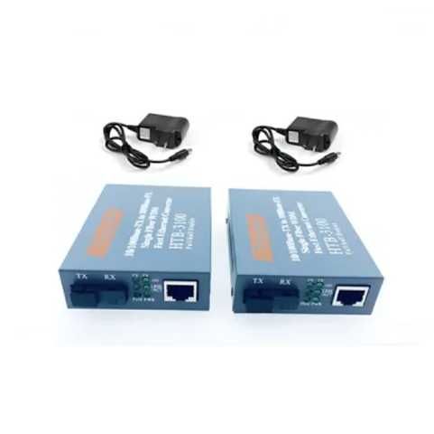 KIT CONVERTIDOR DE MEDIOS TRANSCEIVER DE FIBRA NETLINK 10/100/1000MBPS / 1GBPS / Tx / Rx