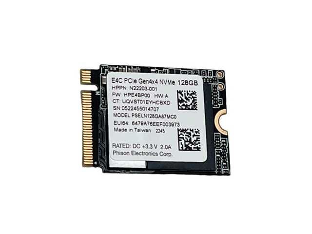 UNIDAD DE ESTADO SOLIDO SSD M.2 NVME PHISON 128GB / 2230 / PCIE GEN 4X4 / PSELN128GA87MC0 / GRADO A