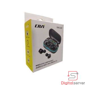 AUDIFONOS BLUETOOTH INALAMBRICOS OVI TWS-229 / RGB / 10M / BAJA LATENCIA / TOQUE INTELIGENTE / COLOR NEGRO