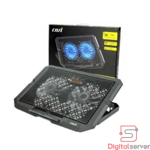 BASE DE ENFRIAMIENTO PARA LAPTOP / OVI FN02 / 2 VENTILADORES 12"HASTA 17" PULGADAS / 2 USB / 5V / ANGULOS AJUSTABLES