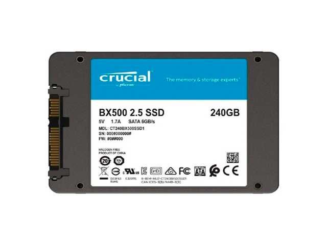 UNIDAD DE ESTADO SOLIDO SSD CRUCIAL 240GB BX500 / 2.5" / SATA III / 6GB/S / GRADO A