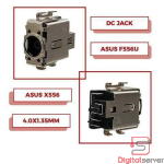 PIN DE CARGA DC JACK PARA ASUS F556U X556 / 4.0x1.35 MM