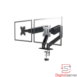 SOPORTE DOBLE DE ESCRITORIO / DY-02 / BRAZO HIDRÁULICO / PARA MONITOR 17" A 32" / VESA 75X75 100X100MM / HASTA 10KG
