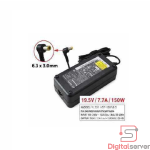 CARGADOR LENOVO 19.5V 7.7A 150W / 6.3X3.0MM / PLUG AMARILLO / ORIGINAL / COLOR NEGRO