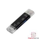 LECTOR DE MEMORIAS NITRON 5 EN 1 / MICRO SD / SD / TIPO-C / V8 Y USB / COLOR NEGRO