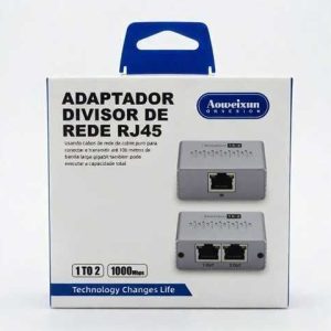ADAPTADOR DIVISOR DE REDE RJ45 AOWEIXUN ORVESION ST-629 / 1 A 2 RJ45 / 1GBPS 