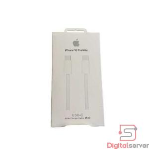 CABLE DE DATOS APPLE IPAD IPHONE 16 PRO MAX TIPO C A TIPO C / 60W / 1M METRO / COLOR BLANCO