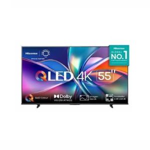 TELEVISOR SMART TV HISENSE 55Q6QV / VIDAA U9 / 55" PULGADAS / AI / 4K UHD / QLED / WIFI / BLUETOOTH / COLOR NEGRO