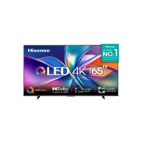 TELEVISOR SMART TV HISENSE 65Q6QV / VIDAA U9 / 65" PULGADAS / AI / 4K UHD / QLED / WIFI / BLUETOOTH / COLOR NEGRO