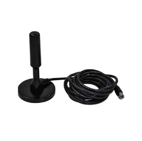 ANTENA PARA TV DIGITAL LC-08 / HDTV / UHF DTV / 360° / 5 METROS / BASE MAGNÉTICA / COLOR NEGRA