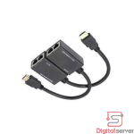 EXTENSOR PASIVO RJ45 CAT5 CAT6 A HDMI / 2 LINEAS / 30 METROS / FULL HD 1080P/ COLOR NEGRO
