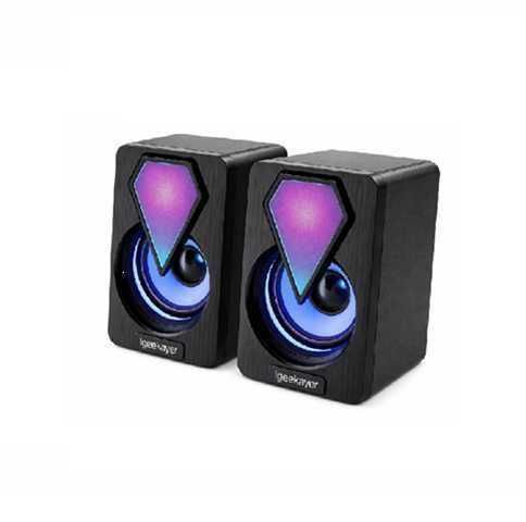 PARLANTES ENV PULSE 1046 USB RGB / 6W 2.0 AUDIO ESTEREO / COLOR NEGRO