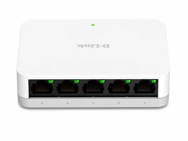 SWITCH D-LINK DE 5 PUERTOS DGS-1005A / 10-100-1000MBPS / PLUG AND PLAY / GIGABIT