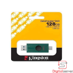 PENDRIVE KINGSTON 128GB / DATATRAVELER DUO / USB 3.2 + USB-C / COLOR VERDE