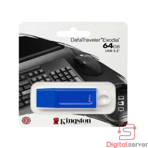 PENDRIVE KINGSTON 64GB / DATATRAVELER EXODIA GEN 1 / USB 3.2 / COLOR AZUL