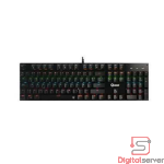 TECLADO MECÁNICO QUASAD QKM-G80 / USB / 9 MODOS DE ILUMINACIÓN / CON CABLE / FULL SIZE / COLOR NEGRO