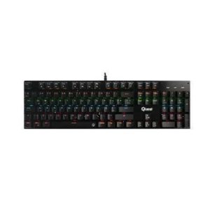 TECLADO MECÁNICO QUASAD QKM-G80 / USB / 9 MODOS DE ILUMINACIÓN / CON CABLE / FULL SIZE / COLOR NEGRO