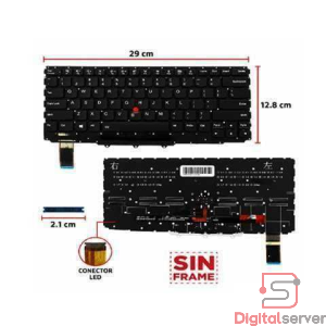 TECLADO LENOVO THINKPAD X1 YOGA 3RD GEN / THINKPAD YOGA 2ND GEN 7 / CON POINTER / RETROILUMINADO / US / COLOR NEGRO
