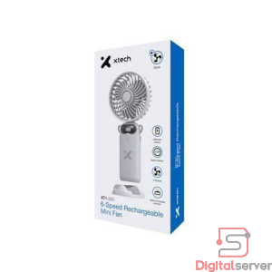 VENTILADOR PORTÁTIL XTECH XTA-900 / RECARGABLE 3600MAH / 6 VELOCIDADES / MINI FAN / COLOR BLANCO