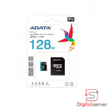 MICRO SD ADATA 128GB / UHS-I / CLASE 10 / V10 / A1 / 100MB/S / FHD / ADAPTADOR SD / COLOR NEGRA